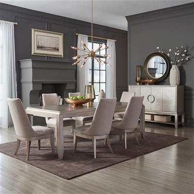 Montage Leg Table 7 Piece Dining Set in Platinum Finish by Liberty Furniture - 849-DR-7LGS