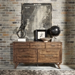 Lennox Credenza in Weathered Chestnut Finish by Liberty Furniture - LIB-871-HO120