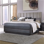 Wentworth Village Upholstered Bed with Wood/Metal Footboard by Magnussen - MAG-B4995-50B