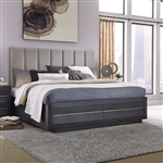 Wentworth Village Upholstered Bed with Storage Footboard by Magnussen - MAG-B4995-50C