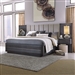 Wentworth Village Wall Upholstered Bed with Wood/Metal Footboard by Magnussen - MAG-B4995-50I