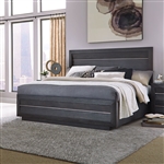 Wentworth Village Wood/Metal Panel Bed in Sandblasted Oxford Black/Bronze Finish by Magnussen - MAG-B4995-54