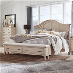 Harlow Panel Storage Bed in Weathered Bisque/Antique Bronze Finish by Magnussen - MAG-B5491-54A