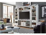 Harper Springs Entertainment Center in Silo White/Forged Iron Finish by Magnussen - MAG-E5321-05C