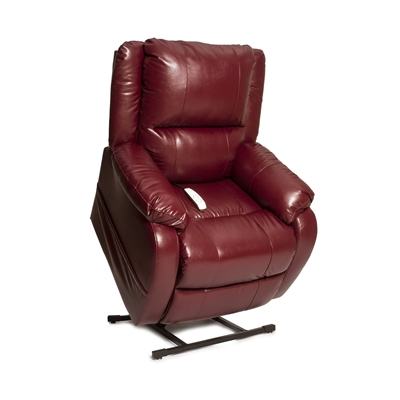 Corona Ultimate Power Chaise Lounger in Lexi Sta-Kleen Vinyl Burgundy Polyurethane by Mega Motion - NM-2650-BURG