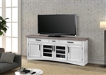 Americana Modern 76 Inch TV Console with Power Center in Cotton Finish by Parker House - AME#76-COT