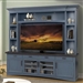Americana 4 Piece Entertainment Center with LED Lights and Backpanel in Denim Finish by Parker House - AME#92-4-DEN