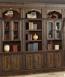 Aria 3 Piece Library Wall in Antique Vintage Smoked Pecan Finish by Parker House - ARI-430-3G