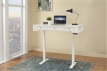 Boca 57 Inch Power Lift Desk in Cottage White Finish by Parker House - BOC#257-2