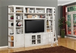 Boca 6 Piece TV Library Wall in Cottage White Finish by Parker House - BOC-411-6