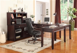 Boston 6 Piece Home Office Set in Merlot Finish by Parker House - BOS-347C-6
