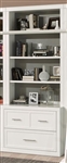 Catalina 2 Piece 40 Inch Lateral File and Hutch in Cottage White Finish by Parker House - CAT-476-2