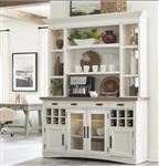 Americana Modern Buffet and Hutch in Cotton and Oak Finish by Parker House - DAME-69-2-COT