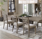 Pure Modern Pedestal Table 7 Piece Dining Set in Moonstone Finish by Parker House - DPUR-88-6L