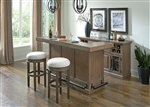 Sundance Quartz Top Bar Unit 3 Piece Set in Sandstone Finish by Parker House - DSUN-80BAR-2-SS-3S