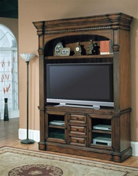 Genoa 60-Inch TV 3Pc Entertainment Center in Antique Vintage Dark Pecan Finish by Parker House - GEN-600-3EC