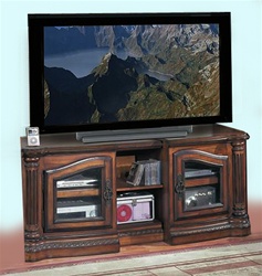 Grandview 48-72-Inch X-pandable TV Console in Distressed Chestnut Finish by Parker House - GRA-15Xi