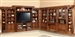 Huntington 11 Piece Entertainment Library Wall in Antique Vintage Pecan Finish by Parker House - 456-11