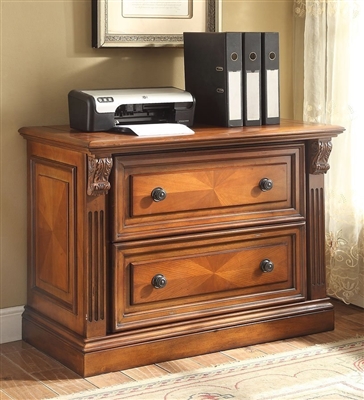 Huntington 2 Drawer Lateral File in Antique Vintage Pecan Finish by Parker House - HUN-475