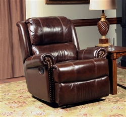 Aries Glider Recliner in Cocoa Leather by Parker House - MARI-812G-CC