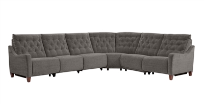 Chelsea 6 Piece Power Reclining Sectional in Willow Brown Chenille Fabric by Parker House - MCHE-6-WBR