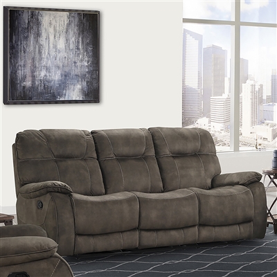 Cooper Manual Triple Reclining Sofa in Shadow Brown Fabric by Parker House - MCOO#833-SBR