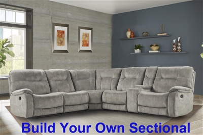 Cooper BUILD YOUR OWN Manual Reclining Sectional in Shadow Natural Fabric by Parker House - MCOO-BYO-SNA