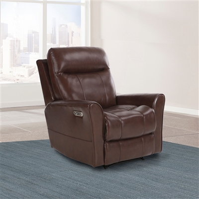 Fiji Power Recliner with Power Headrest and USB Port in Hickory Leather by Parker House - MFIJ#812PH-HIC