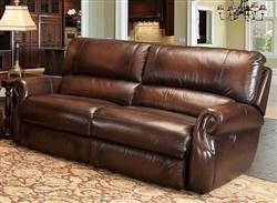 Hawthorne Power Dual Reclining Sofa in Brown Tri Tone Leather by Parker House - MHAW-832P-BR