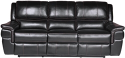 Python Power Dual Reclining Sofa in Black Synthetic Leather by Parker House - MPYT-832P-BK