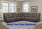 Spartacus BUILD YOUR OWN Sectional with Power Headrests and USB Ports in Haze Fabric by Parker House - MSPA-BYO-HAZ