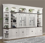 Provence 6 Piece Glass Door Cabinet in Vintage Alabaster Finish by Parker House - PRO#440-06