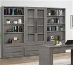 Pure Modern 3 Piece Bookcase Wall in Moonstone Finish by Parker House - PUR#430-03