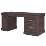 Shoreham Pedestal Desk in Medium Roast Finish by Parker House - SHO#480-3-MDR