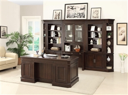 Stanford 7 Piece Home Office Set in Light Vintage Sherry Finish by Parker House - STA-463-7