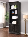 Washington Heights 32 Inch Open Top Bookcase in Washed Charcoal Finish by Parker House - WAS#430