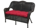 Olivia Loveseat in Ebony Finish by Palm Springs Rattan - 3602