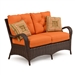 Kokomo Outdoor Loveseat in Chocolate Finish by Palm Springs Rattan - 6002