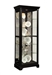 PFC Two Way Sliding Door Curio Gloss Black Finish Display Cabinets by Pulaski - PUL-21459