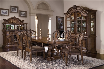 San Mateo 7 Piece Dining Room Set in Rich Pecan Finish by Pulaski - PUL-662242