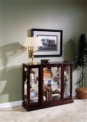 PFC Curio Console Ridgewood Cherry Finish Display Cabinet by Pulaski - PUL-6705