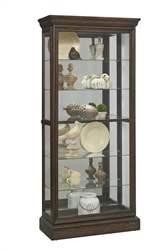 PFC Sliding Front Curio with Hillsville Finish by Pulaski - PUL-P021554