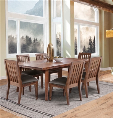 Havana 7 Piece Dining Room Set in Rustic Acacia Finish by Sunny Designs - SD-1095RA