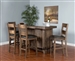 Homestead 5 Piece Bar Table Set with Ladderback/Cushion Seat Barstool by Sunny Designs - SD-1963TL2-1429TL2-30