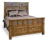 Sedona Bed in Rustic Oak Finish by Sunny Designs - SD-2322RO-Q