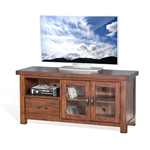 Tuscany 54 Inch TV Console in Medium Brown Finish by Sunny Designs - SD-3609VM-54