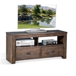 Homestead 54 Inch TV Console in Dark Brown Finish by Sunny Designs - SD-3610TL-54