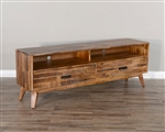 Havana 74 Inch TV Console in Light Brown Finish by Sunny Designs - SD-3625RA-74