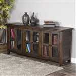 70 Inch TV Console in Dark Brown Finish by Sunny Designs - SD-3628TL-70