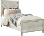 Riverwood Twin Panel Bed in Whitewashed Finish by Samuel Lawrence - SLF-S466-BR-K13